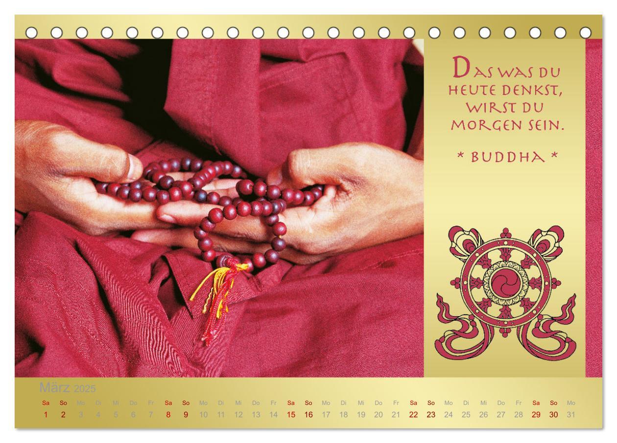 Bild: 9783435085194 | BUDDHA IM GLÜCK - Buddhistische Weisheiten (Tischkalender 2025 DIN...