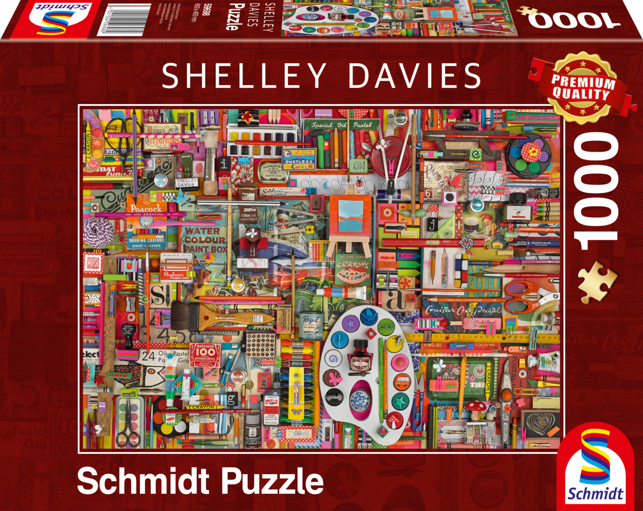 Cover: 4001504596989 | Vintage Künstlermaterialien Puzzle 1.000 Teile | Shelley Davies | 2021