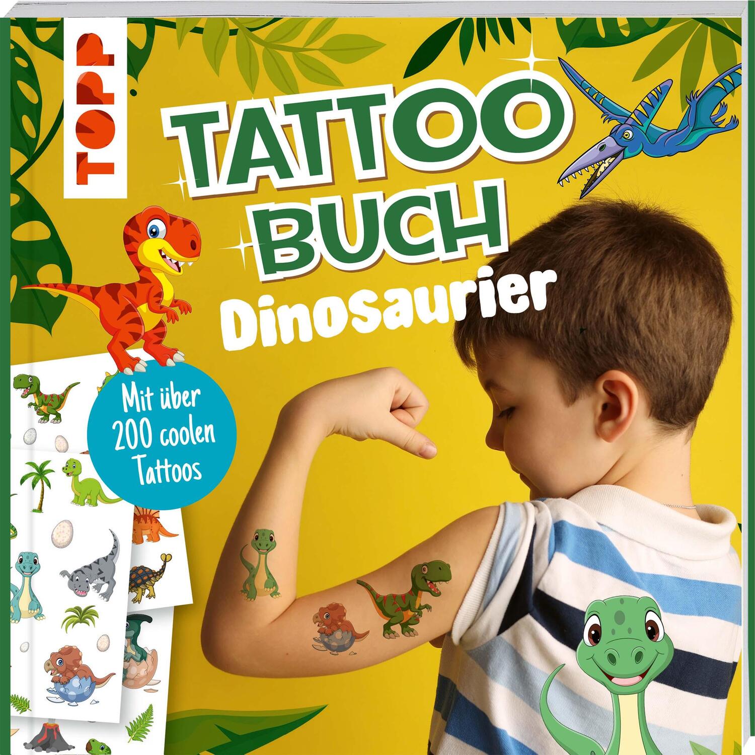 Cover: 9783735890801 | Tattoobuch Dinosaurier | Mit über 200 coolen Tattoos | Frechverlag