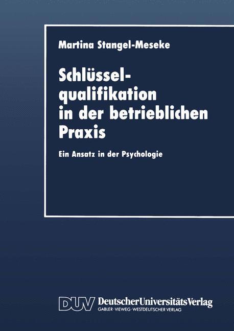 Cover: 9783824402144 | Schlüsselqualifikation in der betrieblichen Praxis | Stangel-Meseke