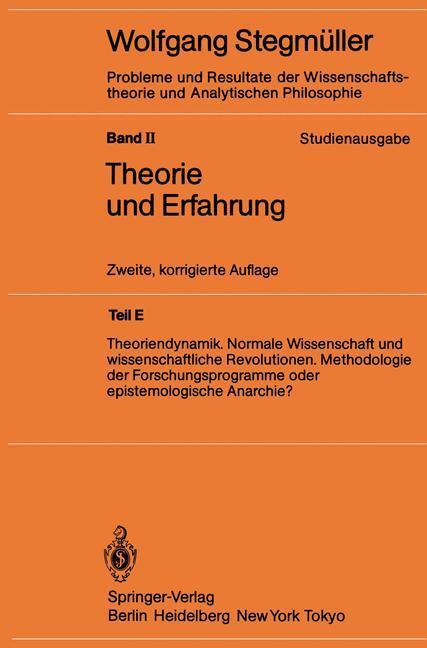 Cover: 9783540157083 | Theoriendynamik Normale Wissenschaft und wissenschaftliche...