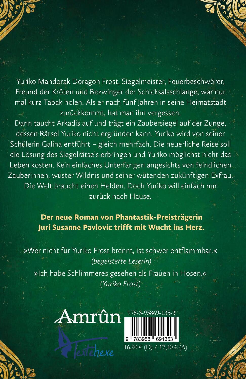 Rückseite: 9783958691353 | Die FROST-Chroniken 1: Krieg und Kröten | Susanne Pavlovic | Buch