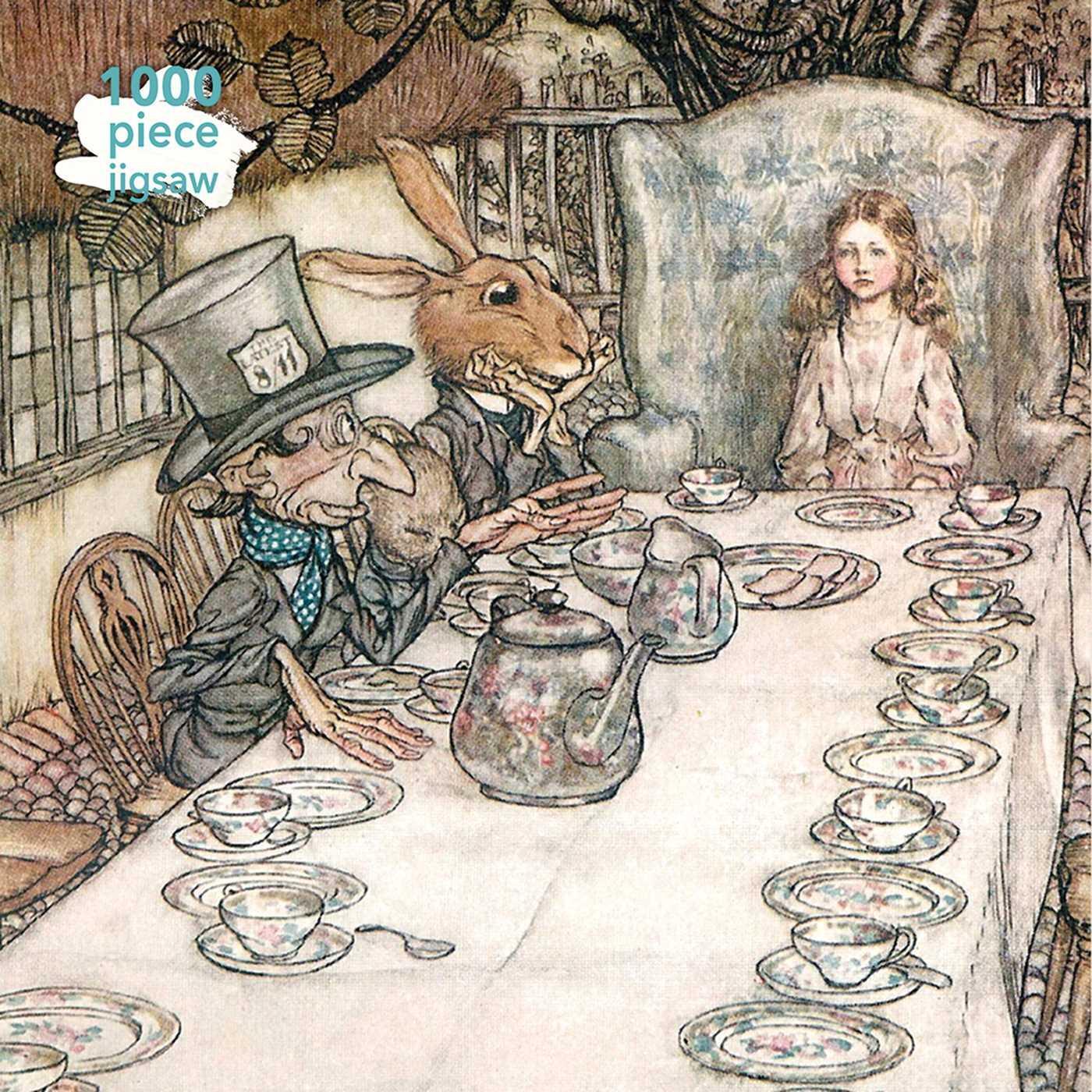 Cover: 9781787552227 | Adult Jigsaw Puzzle Arthur Rackham: Alice in Wonderland Tea Party