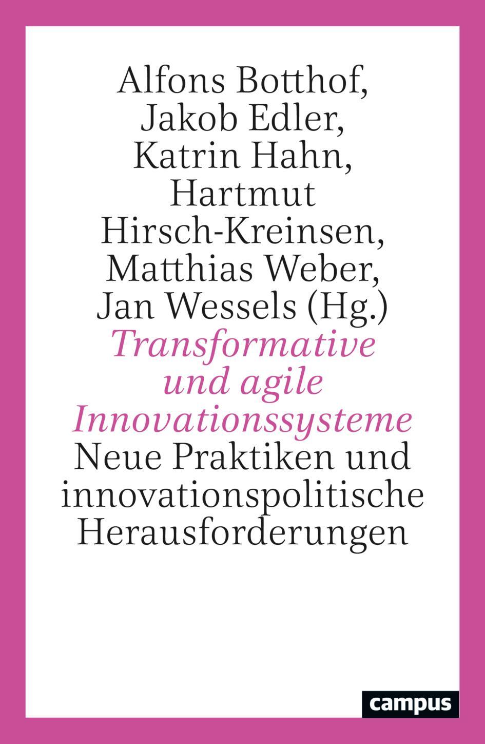 Cover: 9783593518046 | Transformative und agile Innovationssysteme | Alfons Botthof (u. a.)