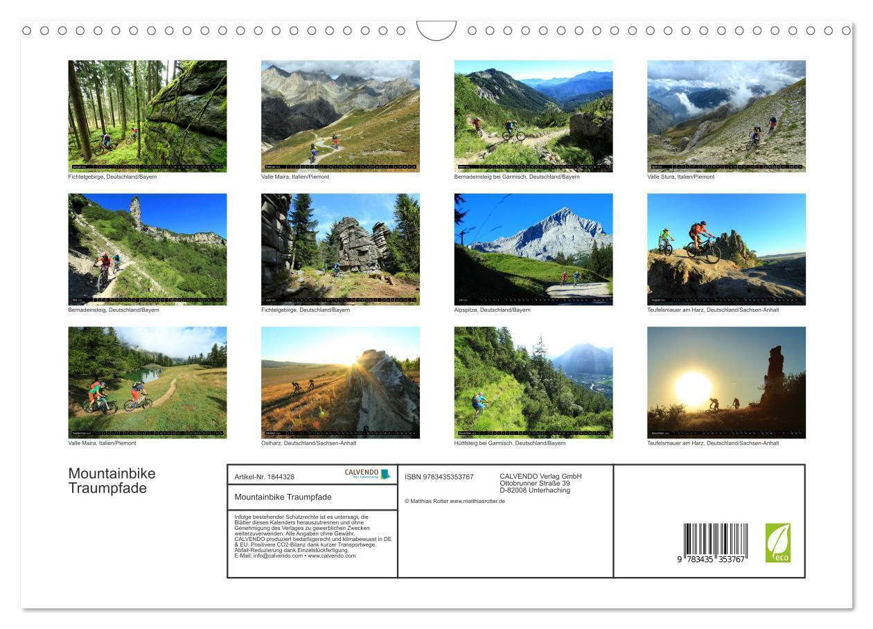 Bild: 9783435353767 | Mountainbike Traumpfade (Wandkalender 2025 DIN A3 quer), CALVENDO...