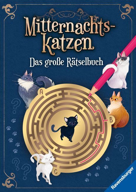 Cover: 9783473489220 | Ravensburger Mitternachtskatzen: Das große Rätselbuch Vielfältige...