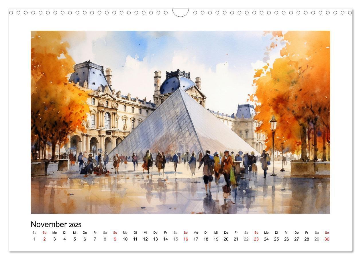 Bild: 9783383825774 | Romantisches Paris (Wandkalender 2025 DIN A3 quer), CALVENDO...