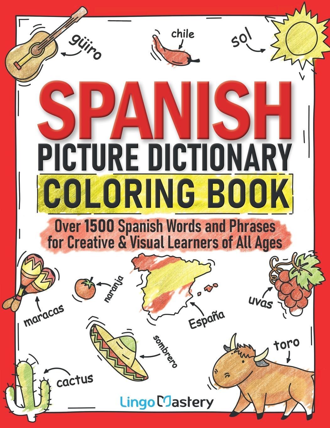 Cover: 9781951949433 | Spanish Picture Dictionary Coloring Book | Lingo Mastery | Taschenbuch