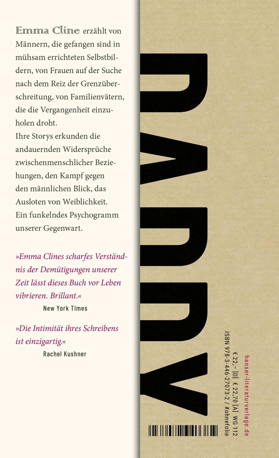 Bild: 9783446270732 | Daddy | Storys | Emma Cline | Buch | 256 S. | Deutsch | 2021