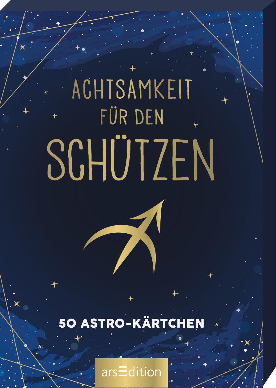 Cover: 9783845849737 | Achtsamkeit für den Schützen | 50 Astro-Kärtchen | Taschenbuch | 51 S.