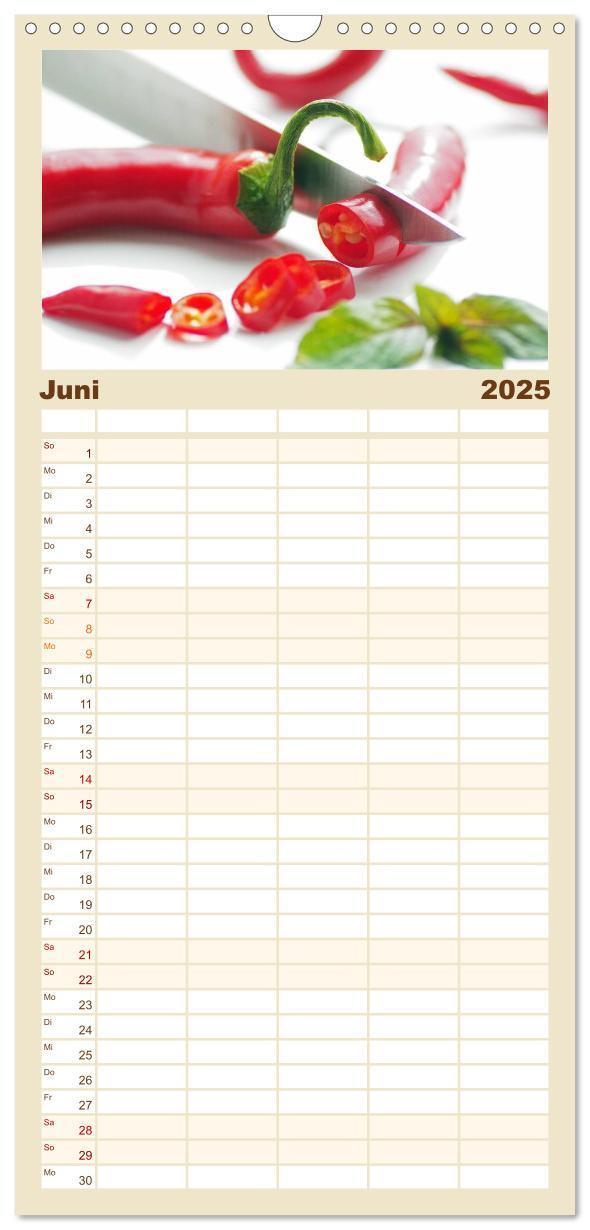 Bild: 9783457118856 | Familienplaner 2025 - Leichte Küche mit 5 Spalten (Wandkalender, 21...