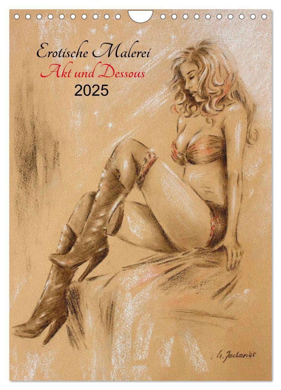 Cover: 9783457040065 | Erotische Malerei - Akt und Dessous (Wandkalender 2025 DIN A4...