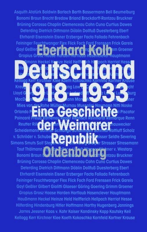Cover: 9783486597608 | Deutschland 1918-1933 | Eine Geschichte der Weimarer Republik | Kolb