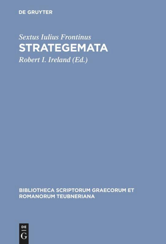 Cover: 9783598713736 | Strategemata | Sextus Iulius Frontinus | Buch | Latein | 1990