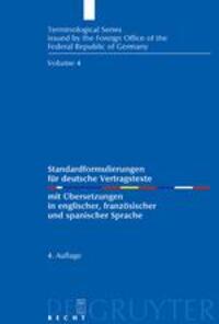 Cover: 9783899492057 | Standardformulierungen für deutsche Vertragstexte | Deutschland | Buch
