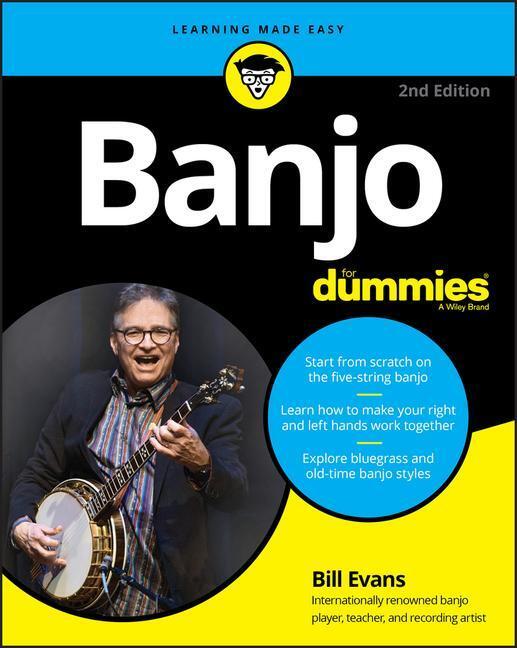 Cover: 9781119731382 | Banjo For Dummies | Book + Online Video and Audio Instruction | Evans