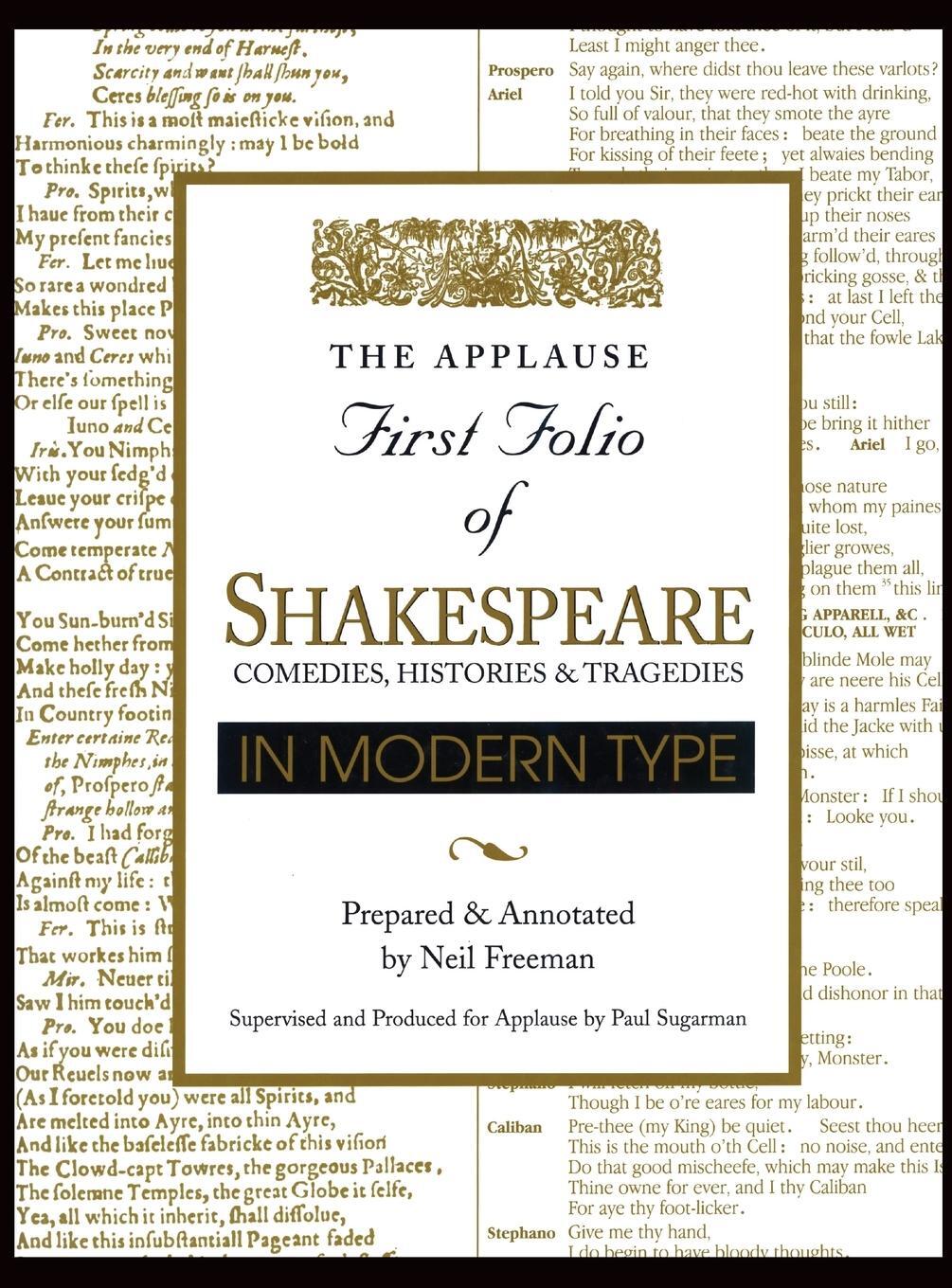 Cover: 9781557833334 | Applause First Folio of Shakespeare in Modern Type | Shakespeare