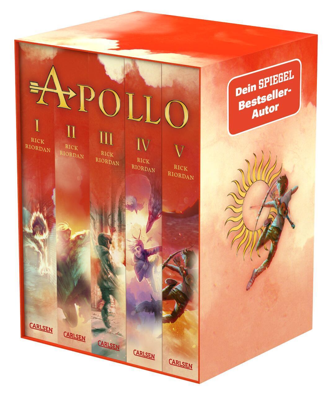 Cover: 9783551321473 | Die Abenteuer des Apollo: Taschenbuchschuber Bände 1-5 | Rick Riordan