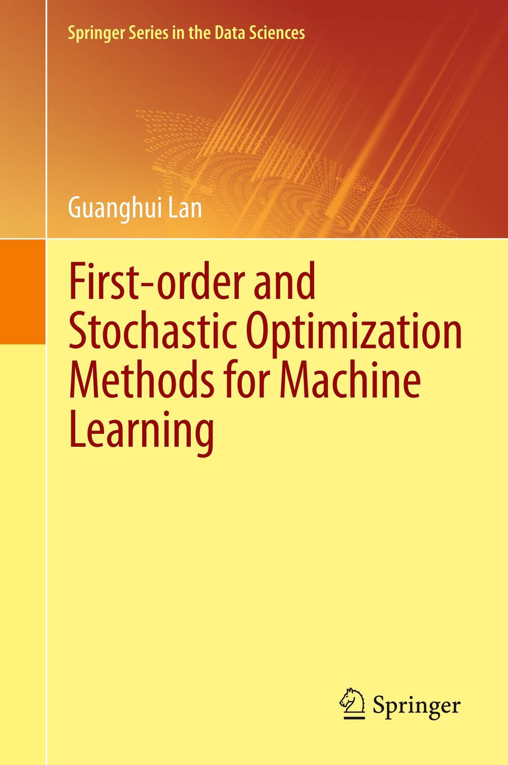 Cover: 9783030395674 | First-order and Stochastic Optimization Methods for Machine Learning