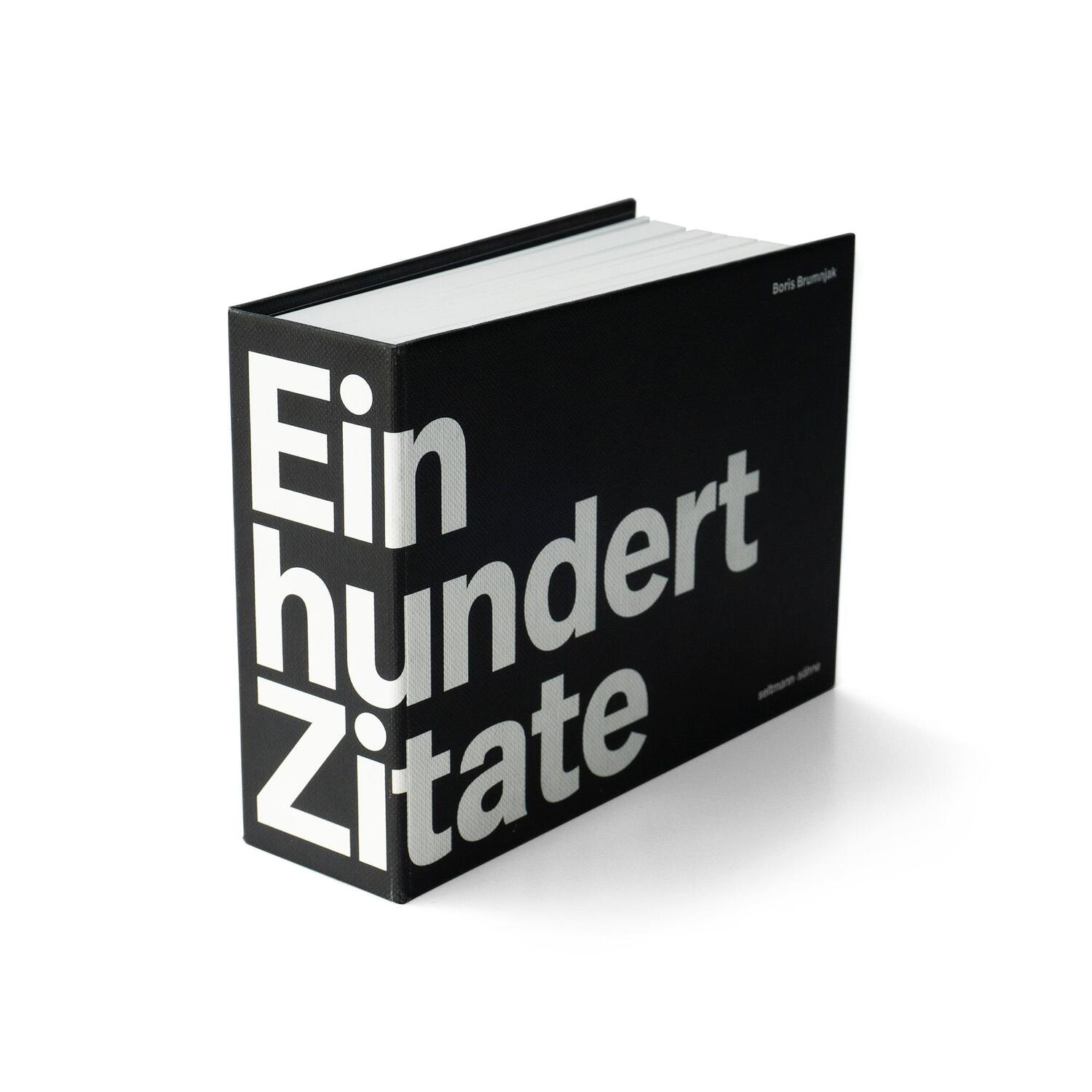 Cover: 9783946688891 | Einhundert Zitate | Boris Brumnjak (u. a.) | Taschenbuch | Geblockt