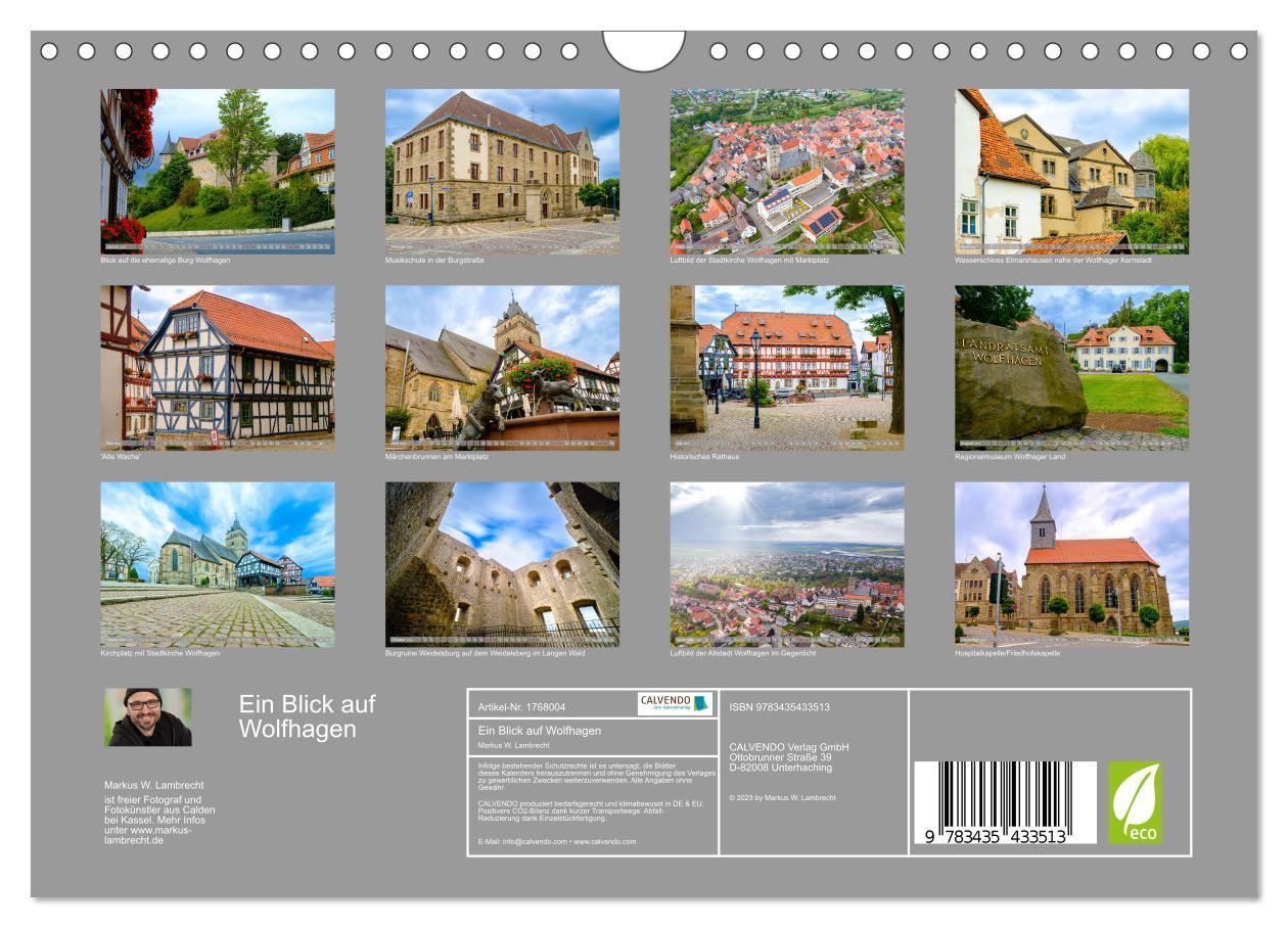 Bild: 9783435433513 | Ein Blick auf Wolfhagen (Wandkalender 2025 DIN A4 quer), CALVENDO...