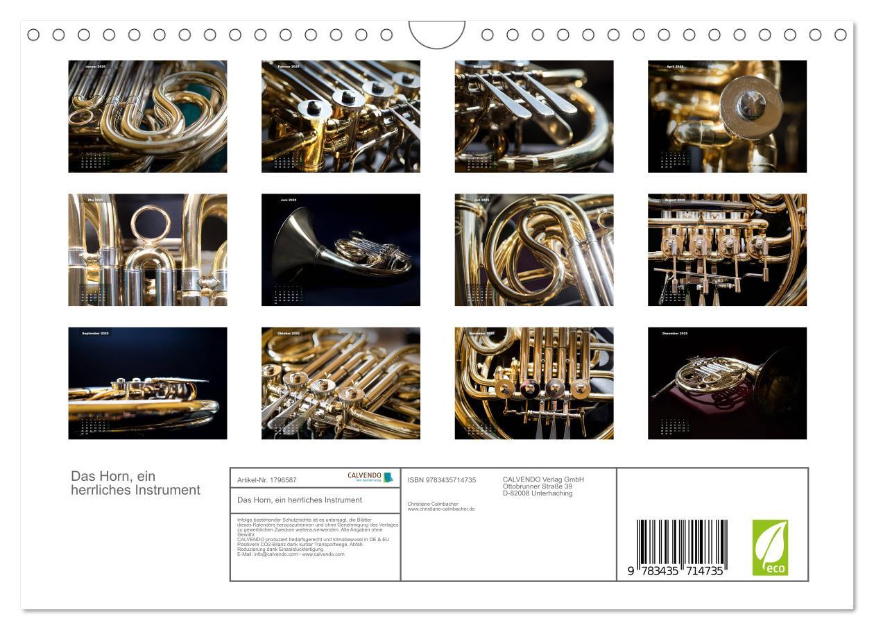 Bild: 9783435714735 | Das Horn, ein herrliches Instrument (Wandkalender 2025 DIN A4...