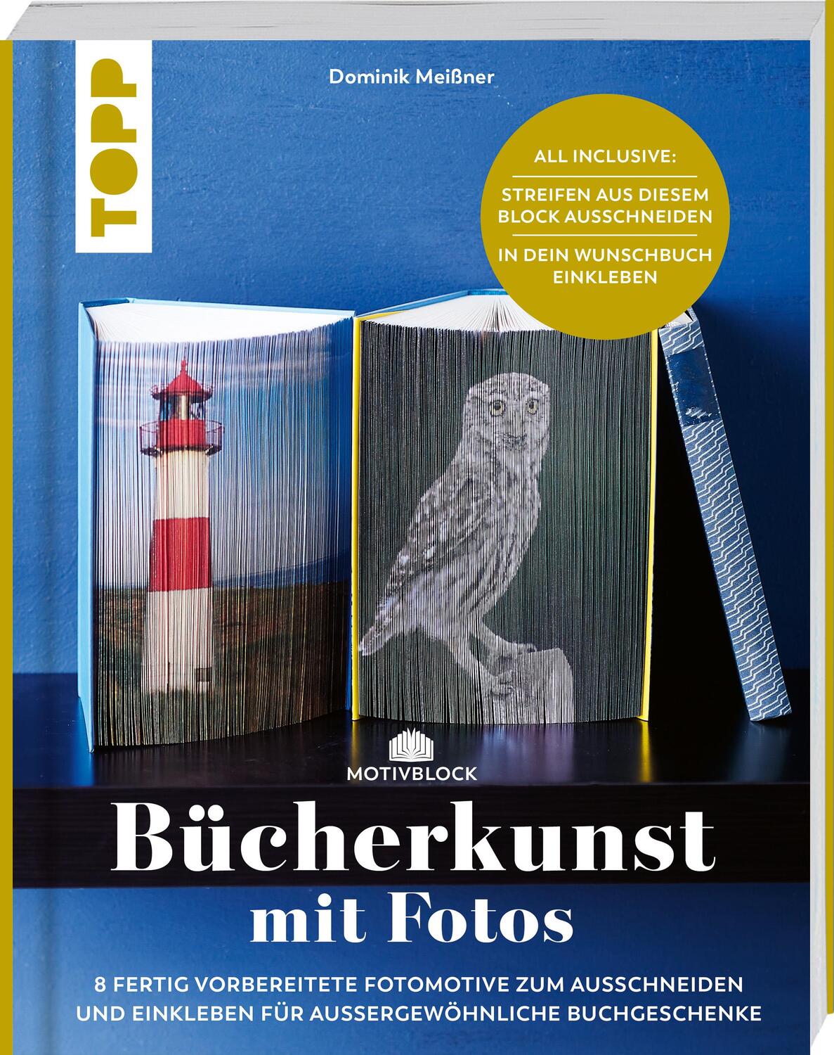 Cover: 9783735851178 | Motivblock - Bücherkunst mit Fotos. In Streifen geschnittene Fotos...