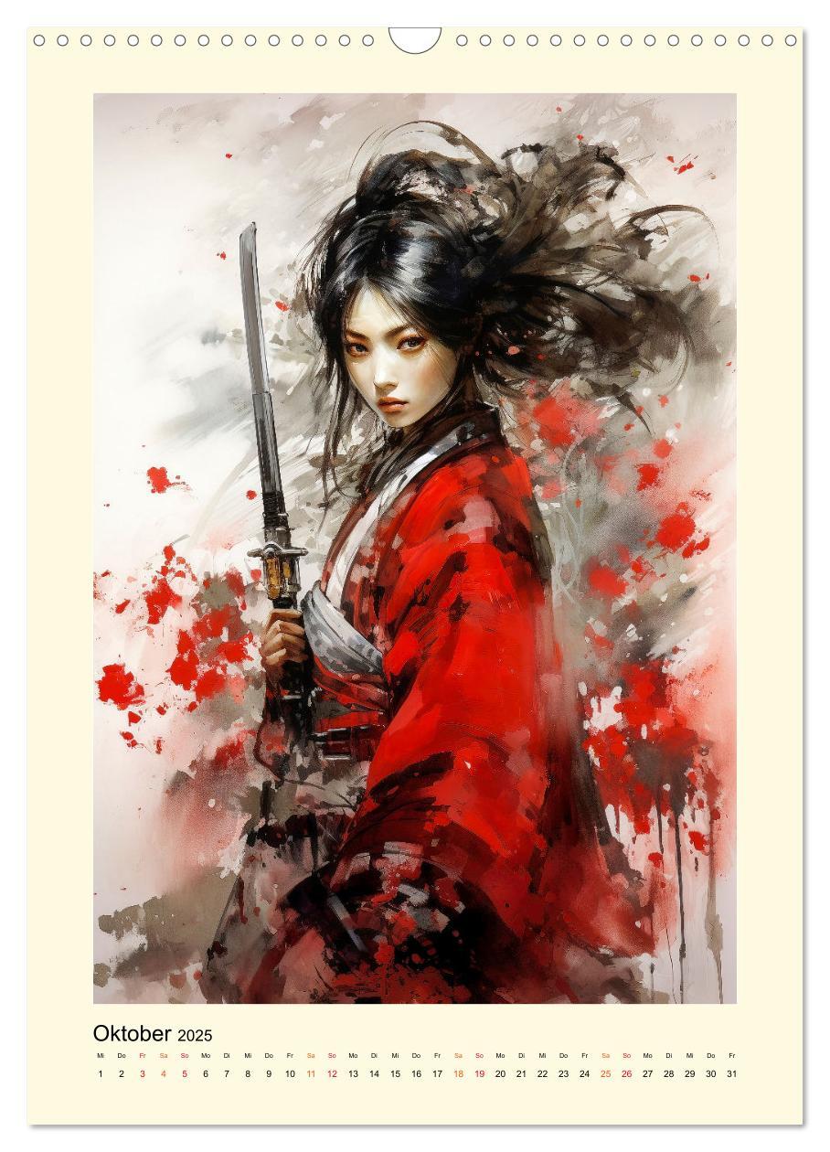 Bild: 9783435845316 | Samurai Amazonen (Wandkalender 2025 DIN A3 hoch), CALVENDO...