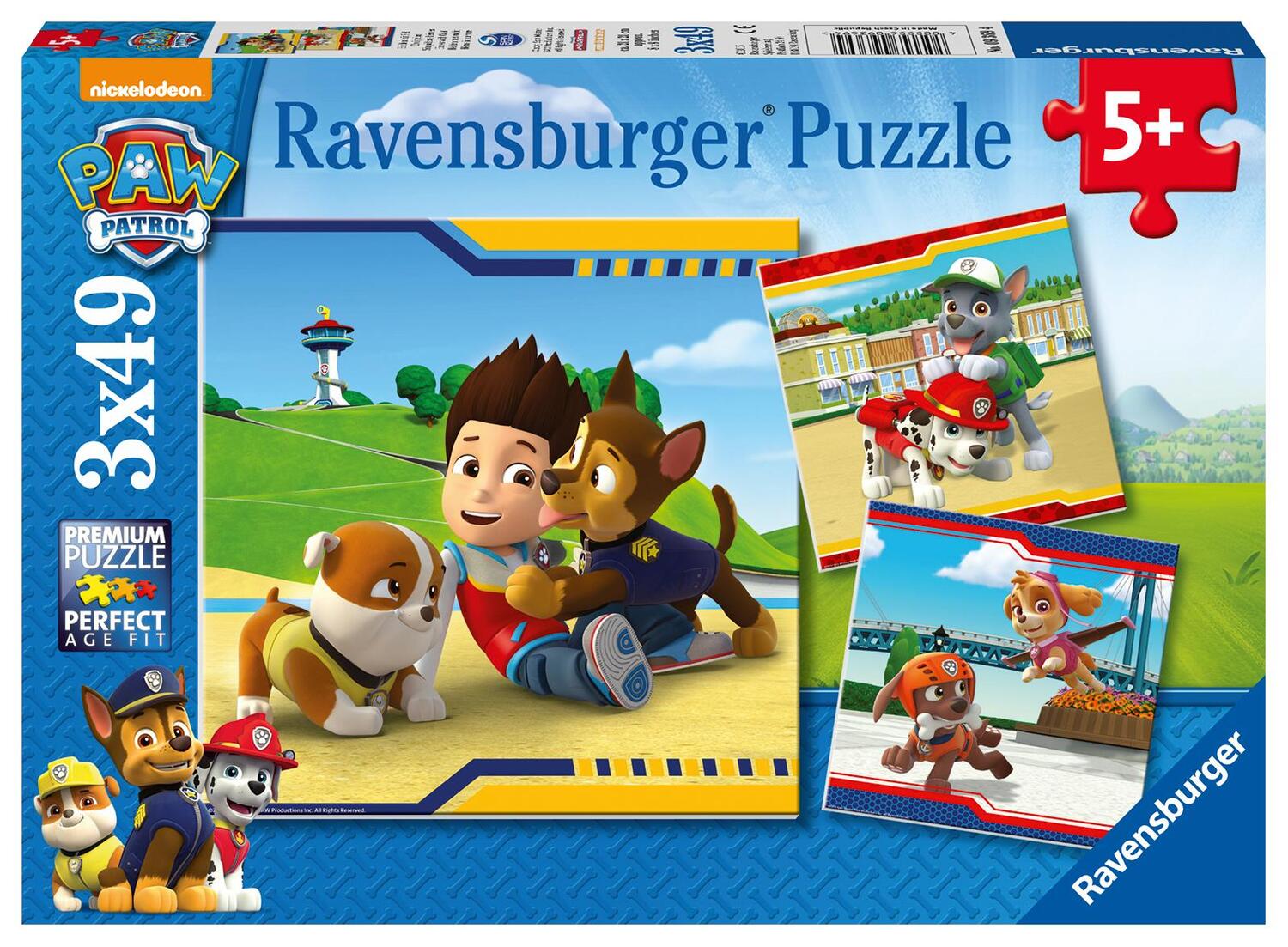 Cover: 4005556093694 | Helden mit Fell. Puzzle 3 x 49 Teile | Spiel | Deutsch | 2015