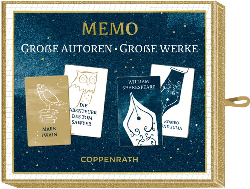 Cover: 4050003719450 | Schachtelspiel - BücherLiebe - Große Autoren-Große Werke | Memo-Spiel