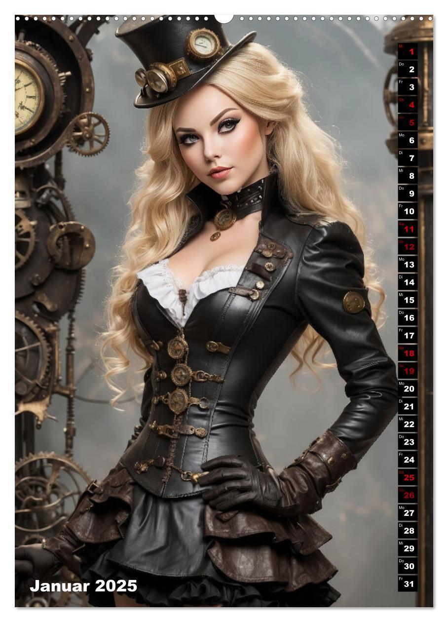 Bild: 9783435845132 | Steampunk Divas (Wandkalender 2025 DIN A2 hoch), CALVENDO...