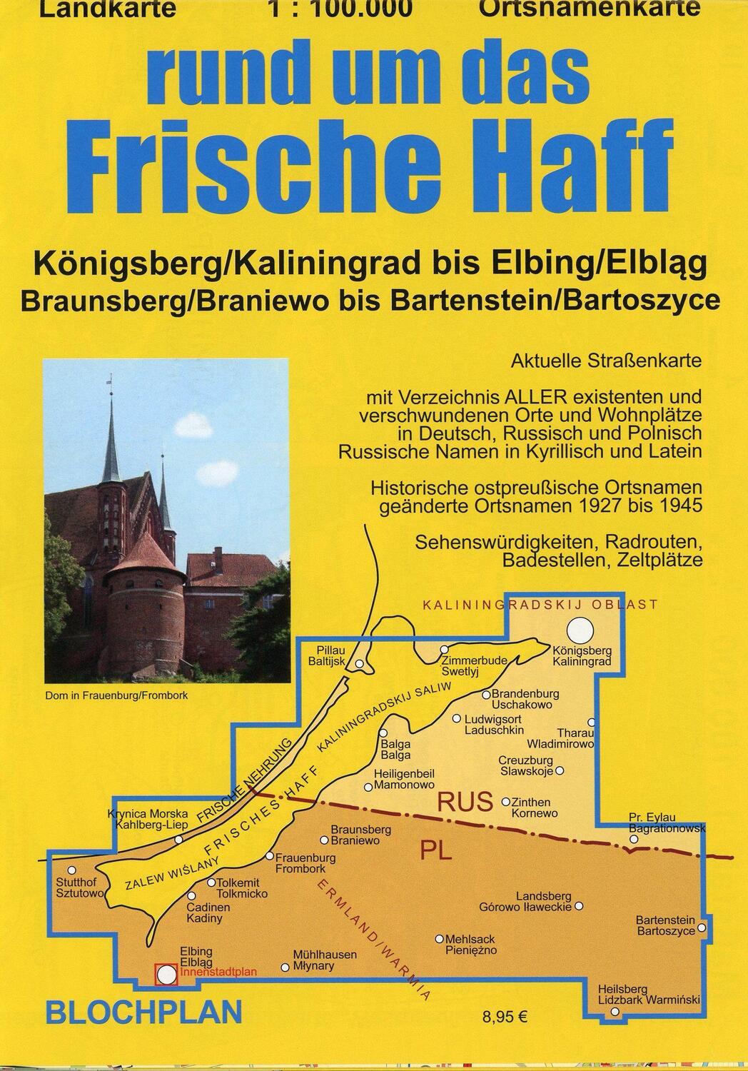 Cover: 9783982296944 | Landkarte rund um das Frische Haff | Dirk Bloch | (Land-)Karte | II