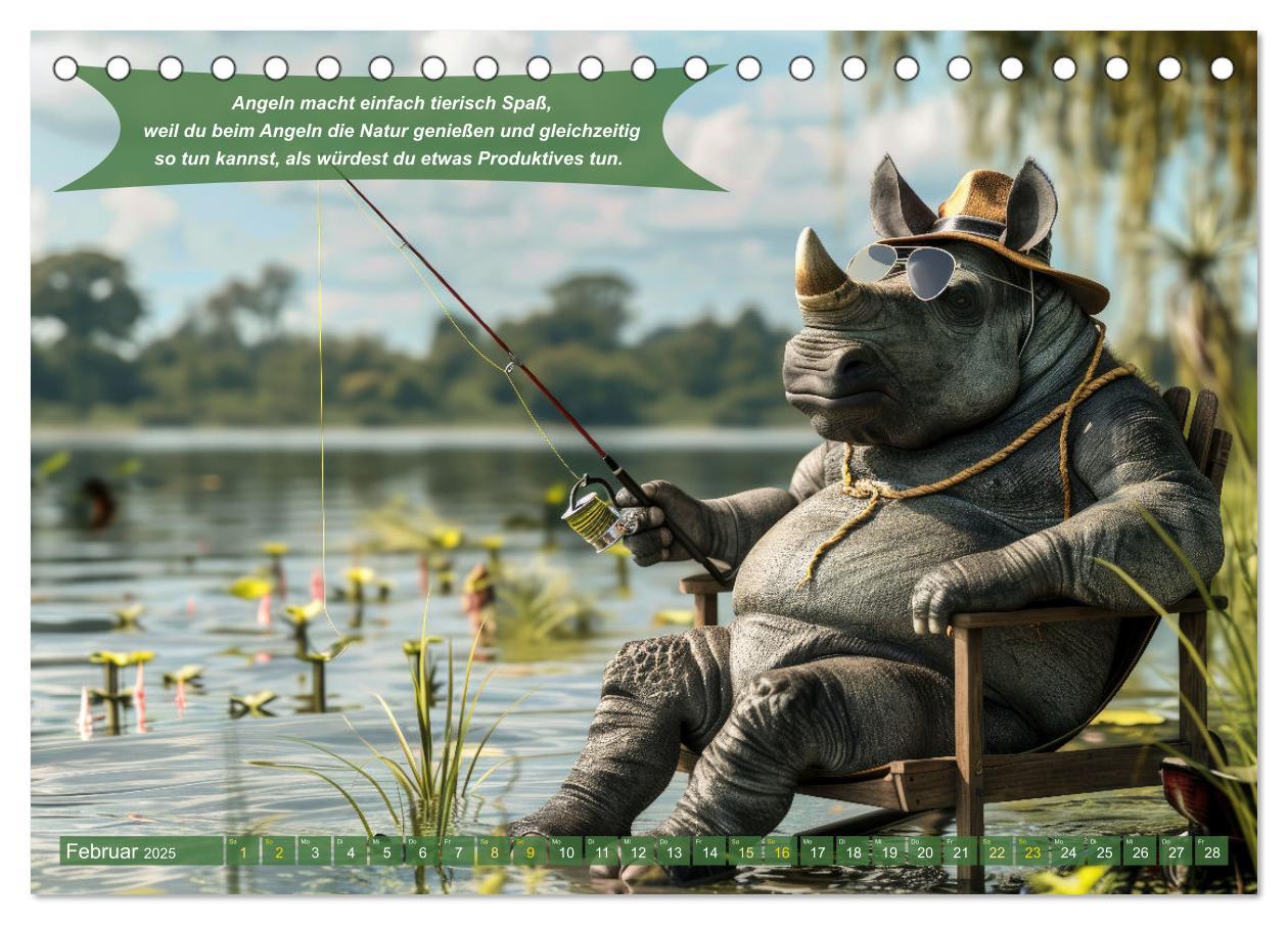 Bild: 9783457174968 | Der tierisch lustige Angler-Kalender (Tischkalender 2025 DIN A5...