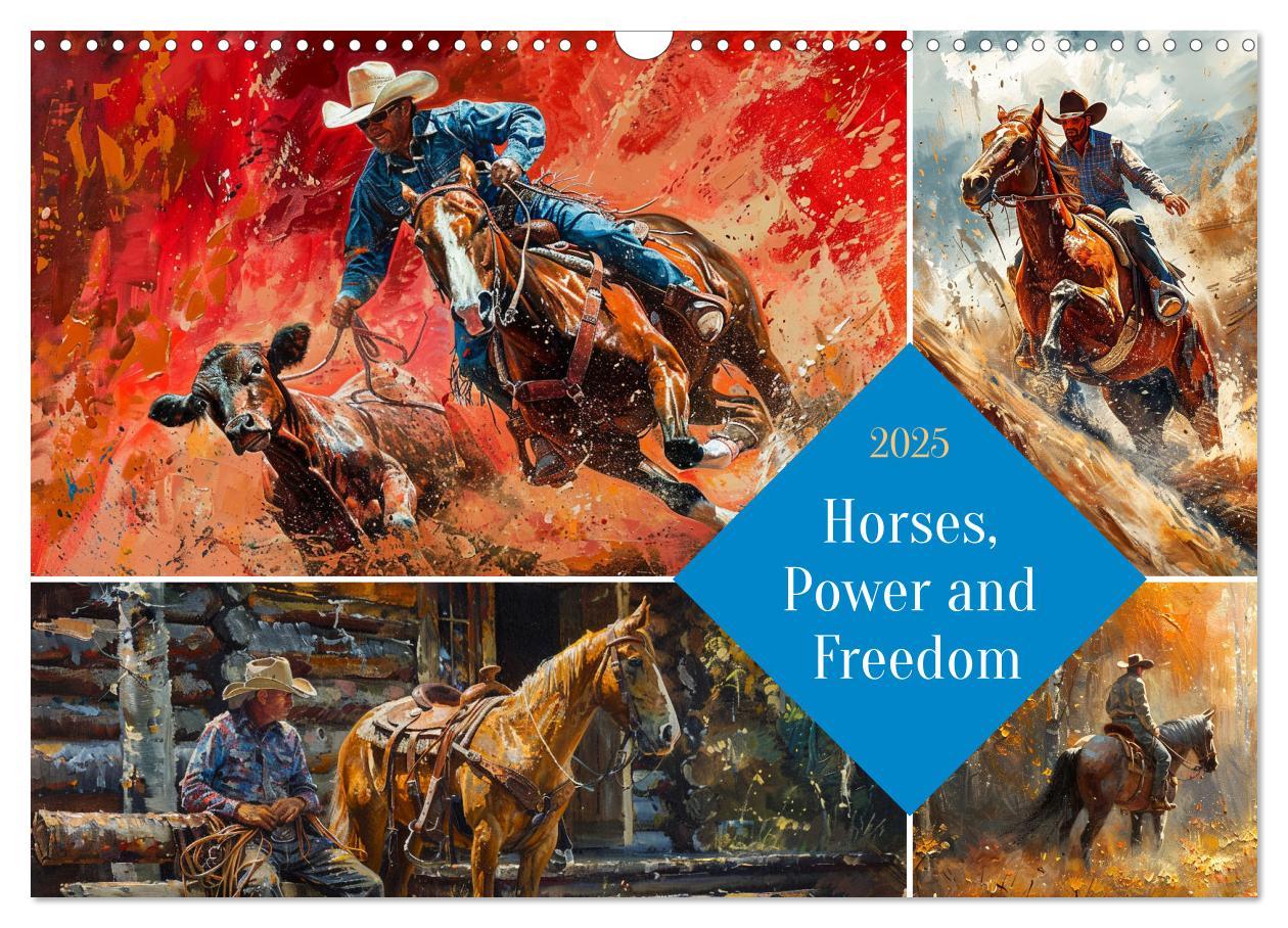 Cover: 9781325978007 | Horses, Power and Freedom (Wall Calendar 2025 DIN A3 landscape),...