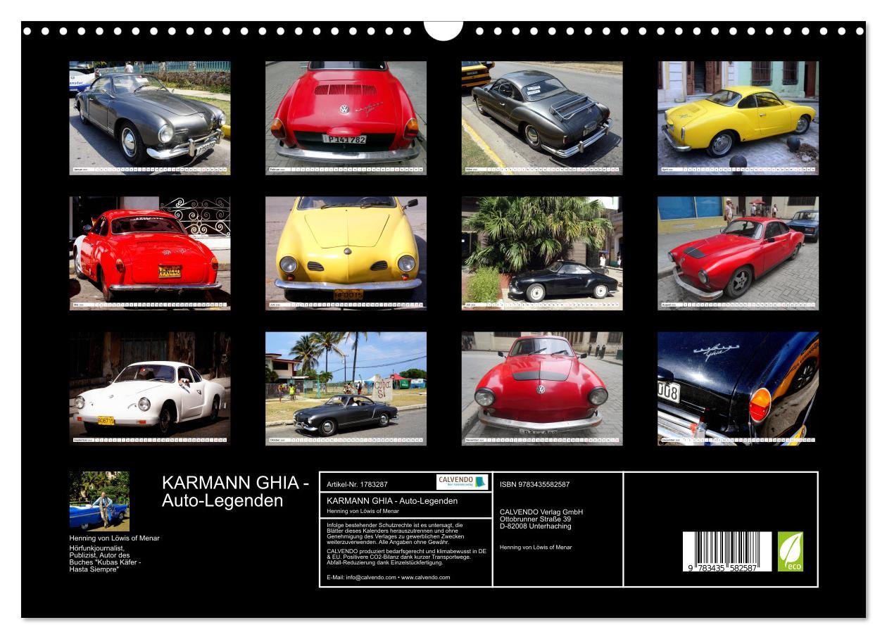 Bild: 9783435582587 | KARMANN GHIA - Auto-Legenden (Wandkalender 2025 DIN A3 quer),...