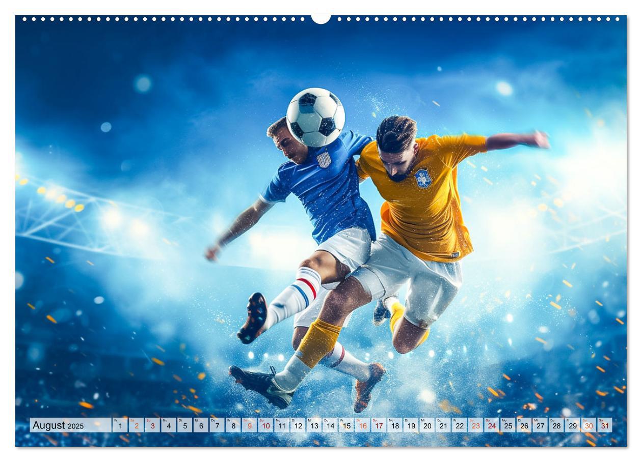 Bild: 9783383780448 | Fussball - Zweikampf (Wandkalender 2025 DIN A2 quer), CALVENDO...