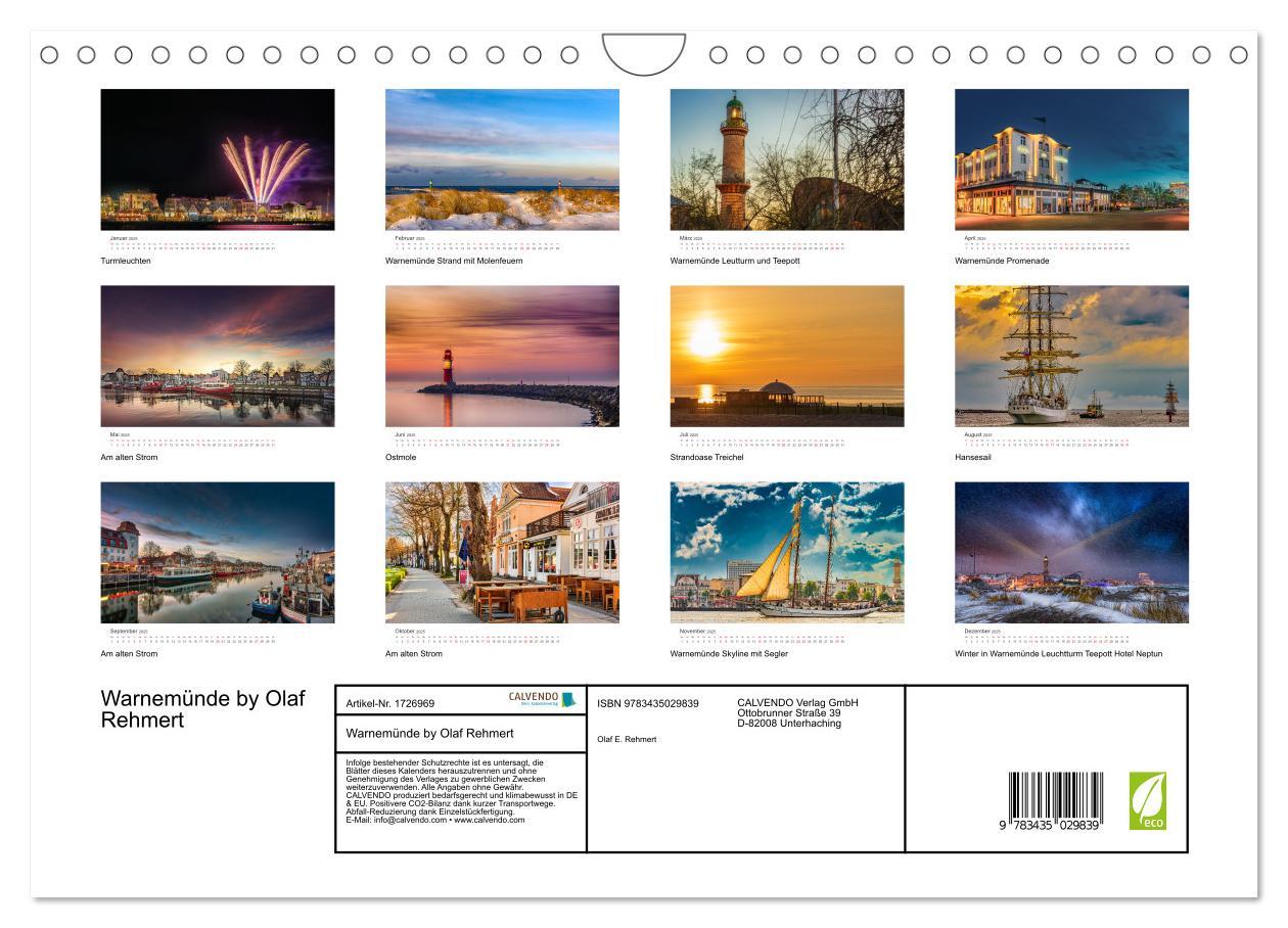 Bild: 9783435029839 | Warnemünde by Olaf Rehmert (Wandkalender 2025 DIN A4 quer),...