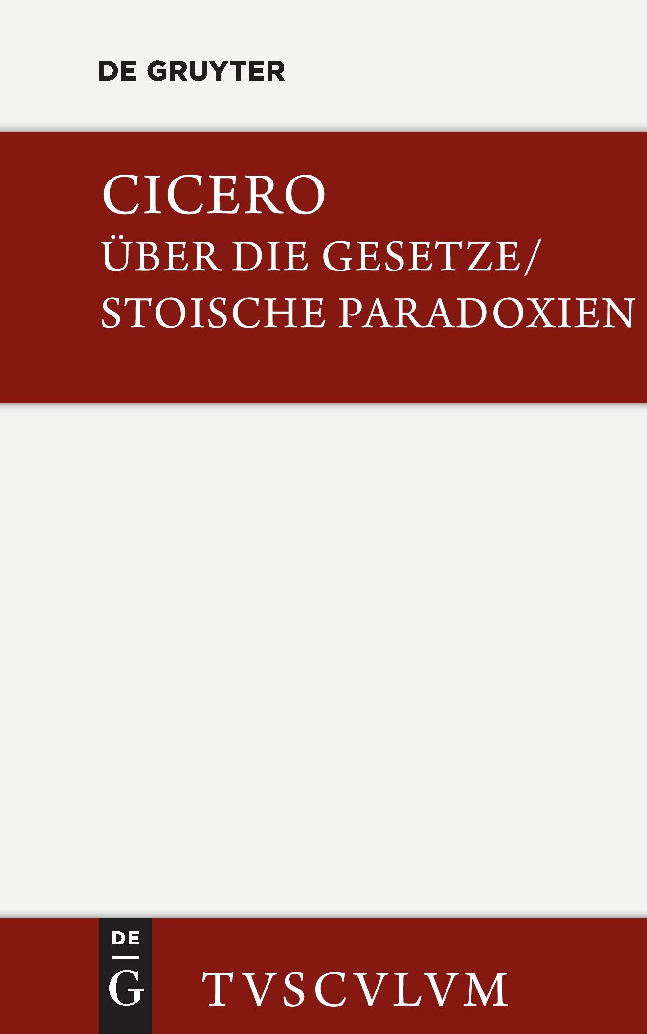 Cover: 9783050054575 | De legibus / Über die Gesetze | Marcus Tullius Cicero | Buch | 328 S.