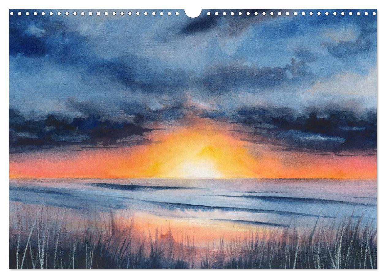 Bild: 9783435482054 | Landschaft in Aquarell (Wandkalender 2025 DIN A3 quer), CALVENDO...