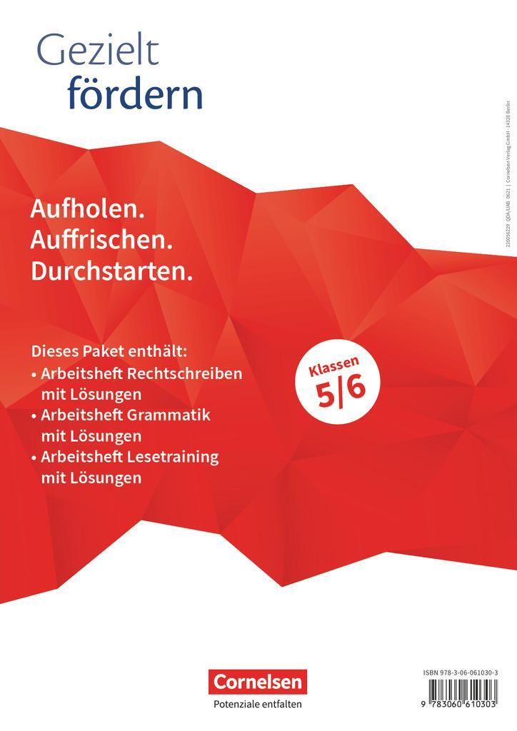 Cover: 9783060610303 | Gezielt fördern 5./6. Schuljahr. Lern- und Übungshefte Deutsch -...