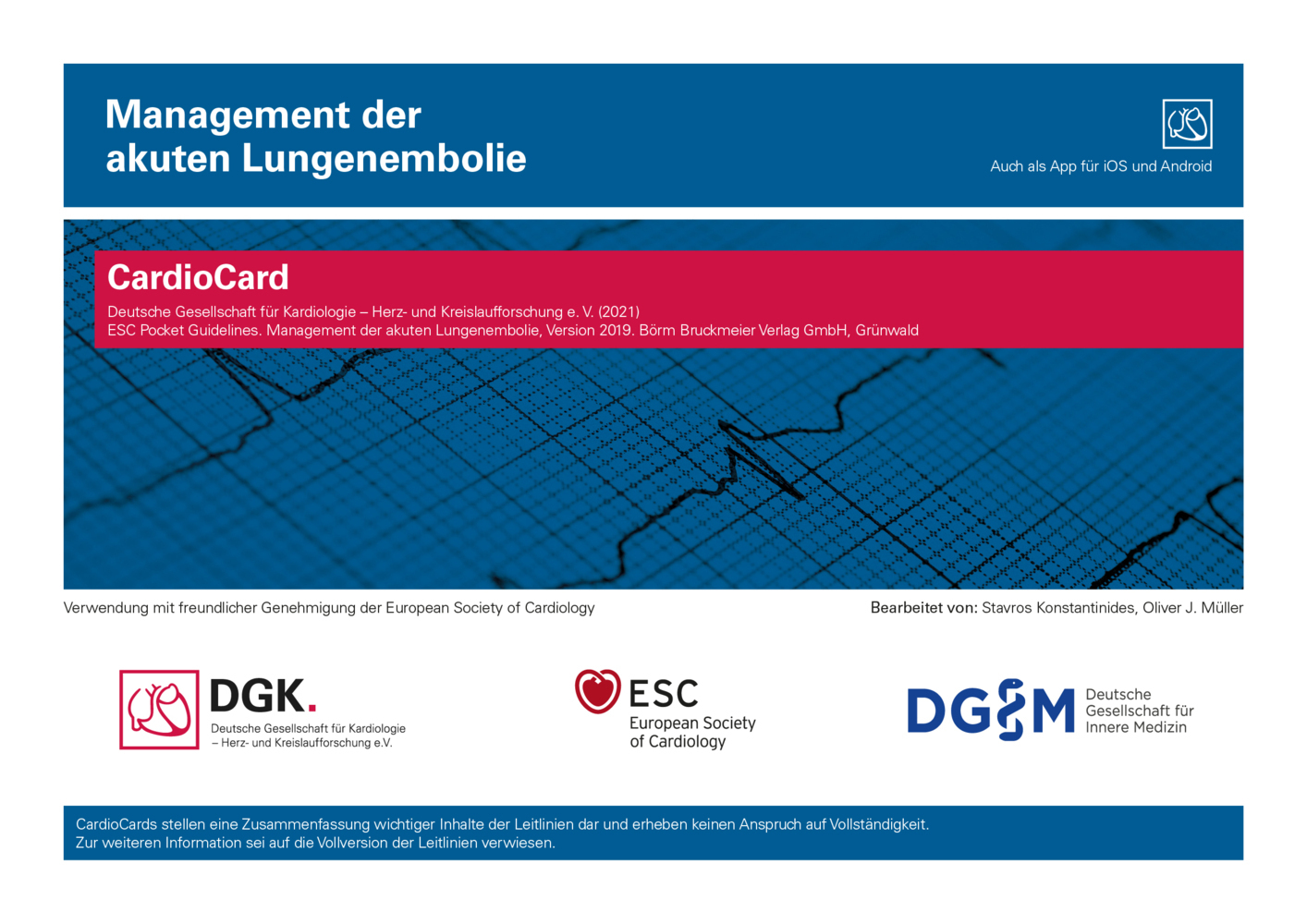 Cover: 9783898626705 | Management der akuten Lungenembolie, CardioCard | CardioCard | Box
