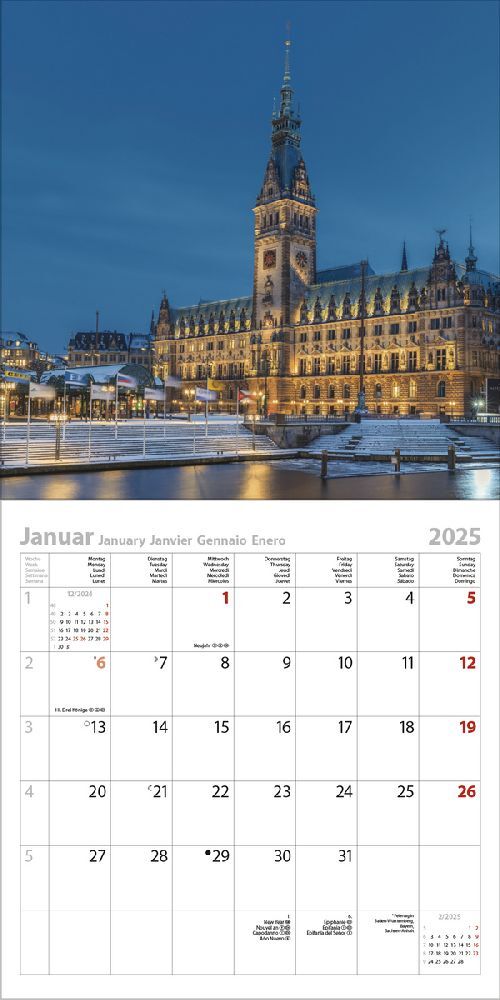 Bild: 9783731880172 | Hamburg 2025 | Korsch Verlag | Kalender | Englisch Broschur | 13 S.