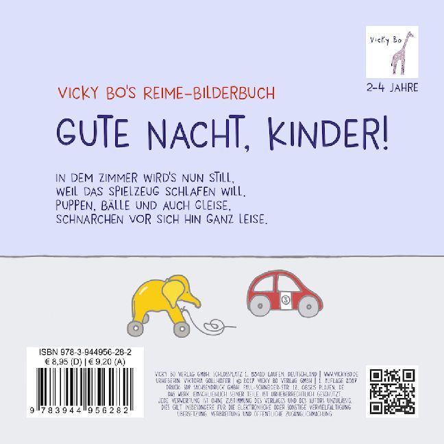 Bild: 9783944956282 | Gute Nacht, Kinder! Vicky Bo's Reime-Bilderbuch | Vicky Bo | Buch