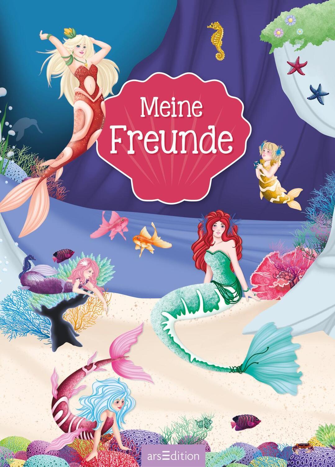 Bild: 4014489128892 | Meine Freunde - Meerjungfrauen | Buch | Hardcover wattiert mit Glitzer