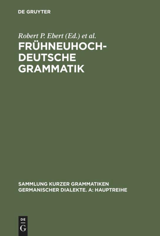 Cover: 9783484106727 | Frühneuhochdeutsche Grammatik | Robert P. Ebert (u. a.) | Buch | X