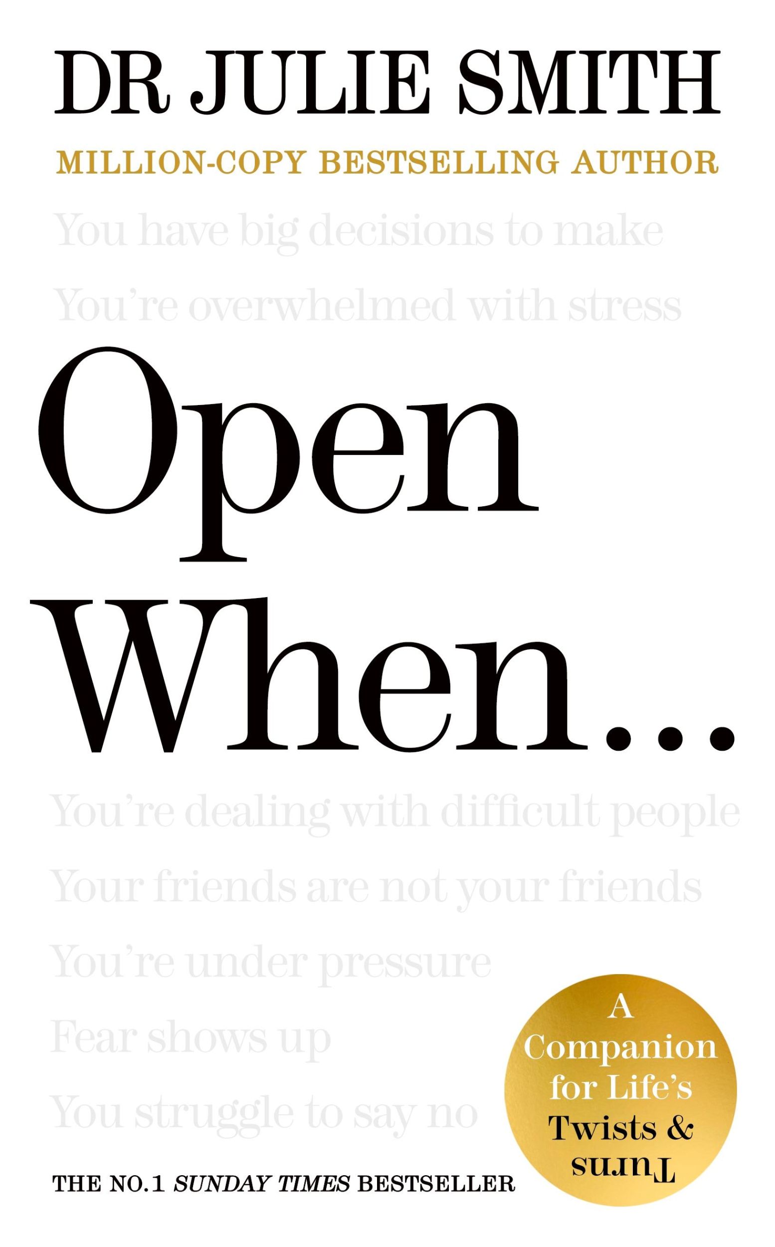 Cover: 9780241663936 | Open When... | A Companion for Life's Twists &amp; Turns | Julie Smith