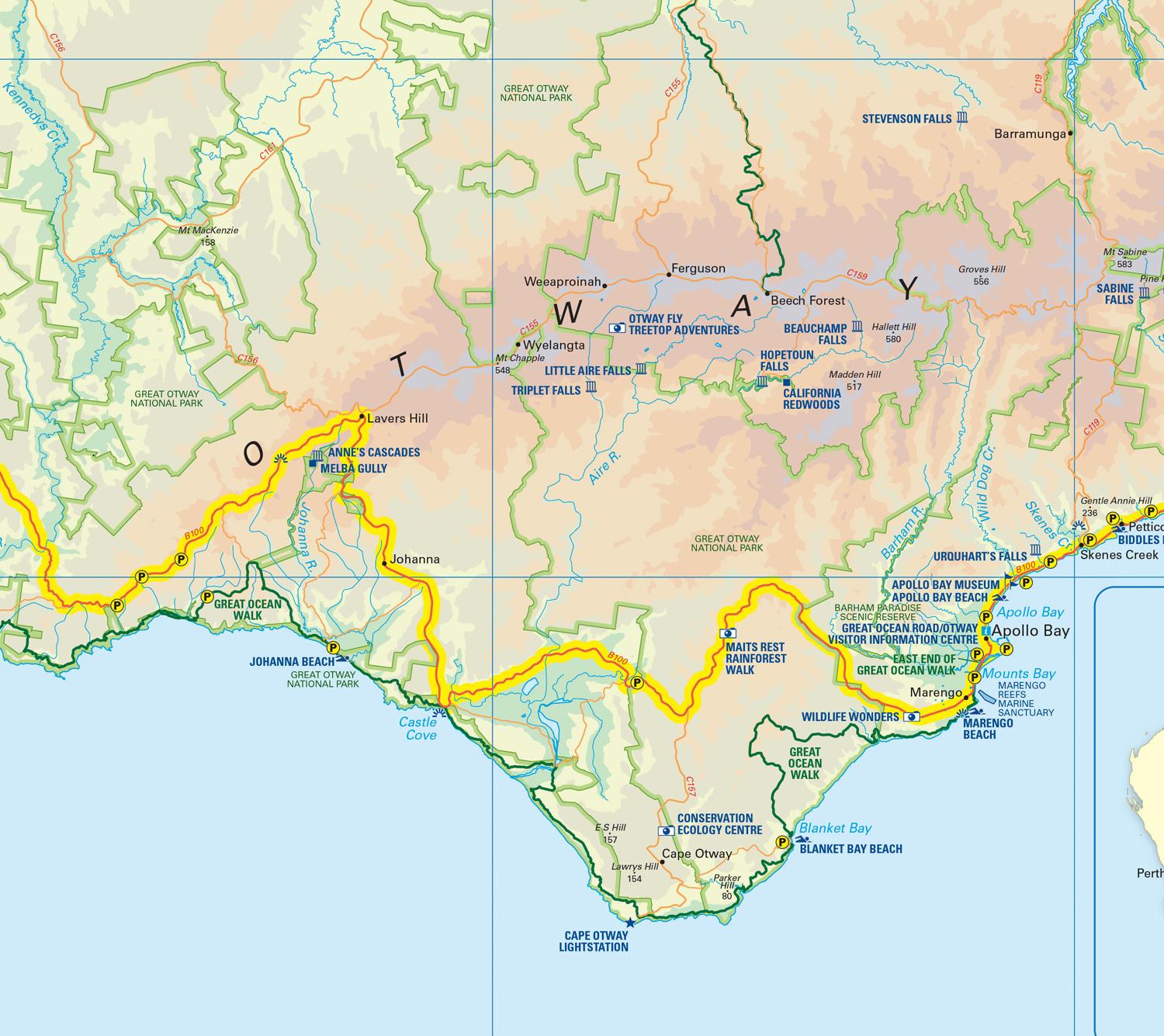 Bild: 9780008609191 | Collins The Great Ocean Road Touring Map | Collins Maps | (Land-)Karte