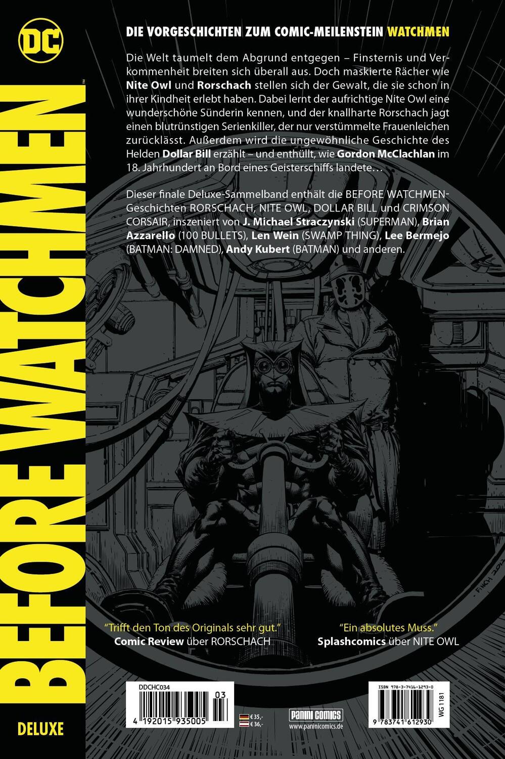 Rückseite: 9783741612930 | Before Watchmen Deluxe | Brian Azzarello (u. a.) | Buch | 324 S.