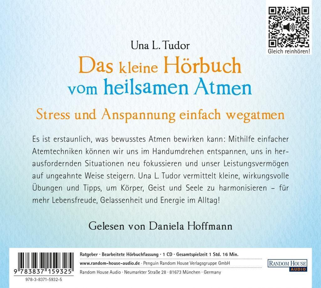 Bild: 9783837159325 | Das kleine Hör-Buch vom heilsamen Atmen | Una L. Tudor | Audio-CD