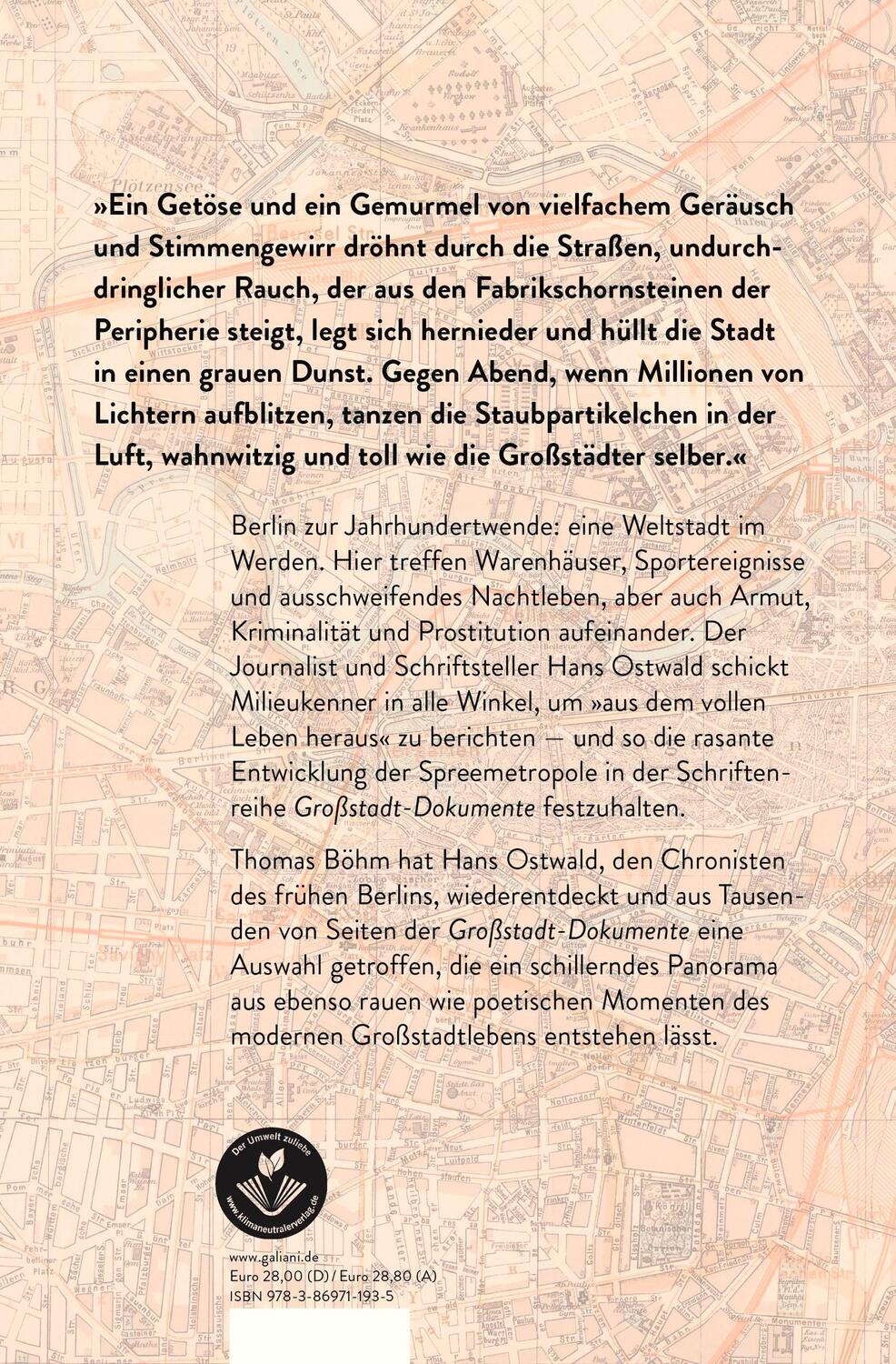 Rückseite: 9783869711935 | Berlin - Anfänge einer Großstadt | Szenen und Reportagen 1904-1908